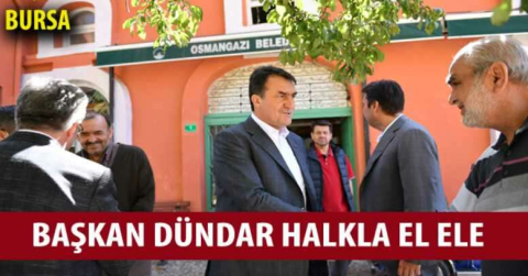 Başkan Dündar halkla el ele