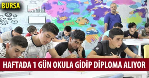 Haftada 1 gün okula gidip diploma alıyor