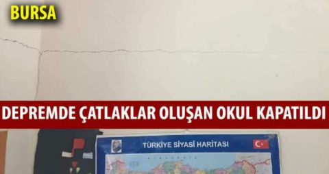 Depremde çatlaklar oluşan okul kapatıldı