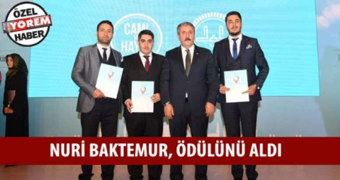 Nuri Baktemur, ödülünü aldı