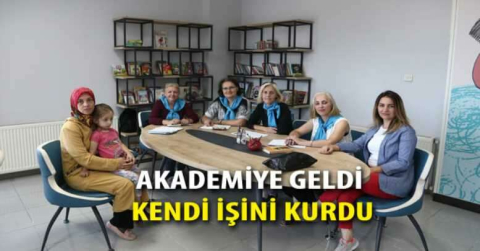 Akademiye geldi, kendi işini kurdu