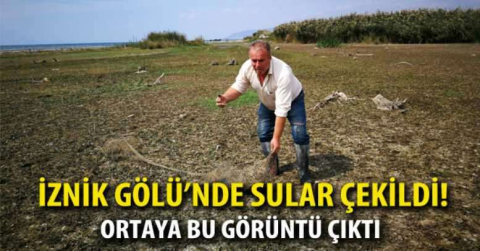   İznik Gölü’nde sular çekildi  