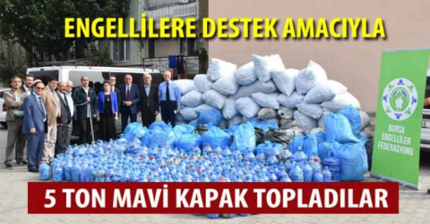 5 ton mavi kapak topladılar