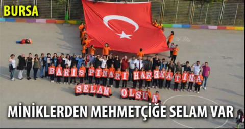 Miniklerden Mehmetçiğe selam var 