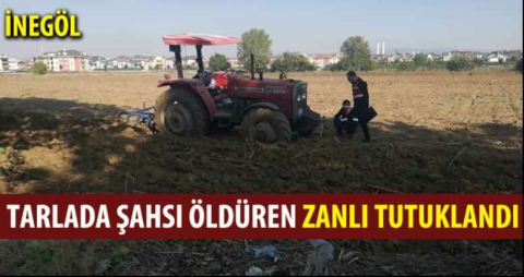 Tarlada şahsı öldüren zanlı tutuklandı 