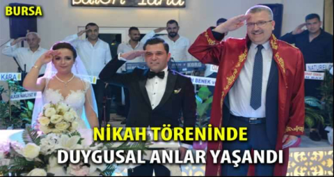 Gelin ve damat'tan asker selamı 