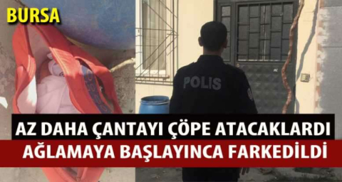 Çantadan 3 günlük bebek çıktı