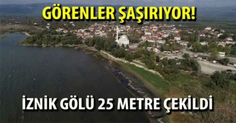 İznik Gölü 25 metre çekildi