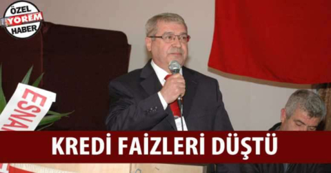 Kredi faizleri düştü