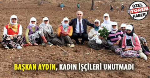 Başkan Aydın, kadın işçileri unutmadı