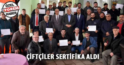 Çiftçiler sertifika aldı