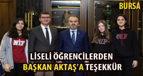 Liseli öğrencilerden Başkan Aktaş’a teşekkür