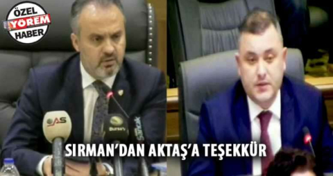 Sırman’dan Aktaş’a teşekkür