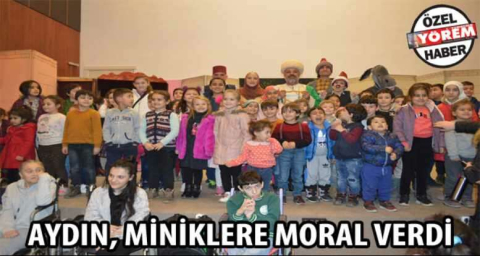 Aydın, miniklere moral verdi