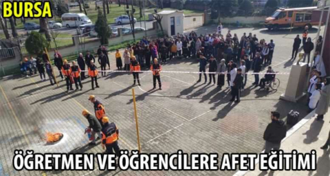 Öğretmen ve öğrencilere âfet eğitimi