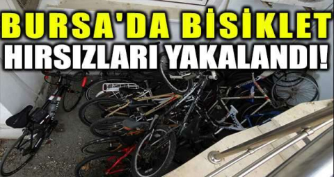 Bursa'da bisiklet hırsızları yakalandı