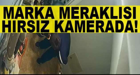 Marka meraklısı hırsız kamerada