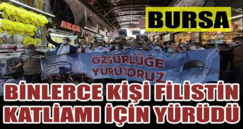 Binlerce kişi Filistin için yürüdü