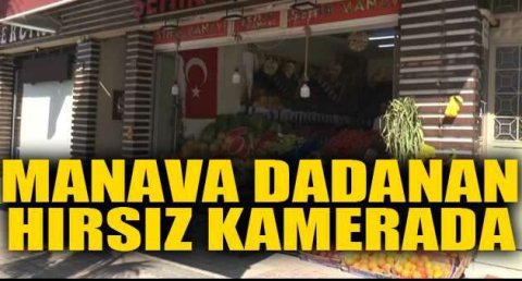 Manava dadanan hırsız kamerada