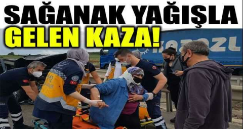 Bursa'da sağanak yağışla gelen kazada 7 kişi yaralandı