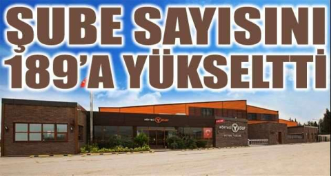 ŞUBE SAYISINI 189'A YÜKSELTTİ