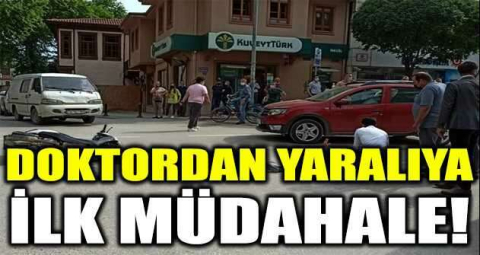 Doktordan yaralıya ilk müdahale