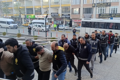 "Teleskop" operasyonunda gözaltına alınan 9 kişi adliyede