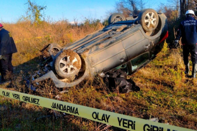 Otomobiliyle takla atan sürücü hayatını kaybetti