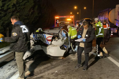 TEM Otoyolu’nda kovalamaca kazayla bitti: 14 göçmen, 4 polis yaralı